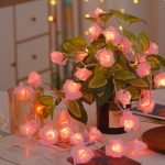 Guirnalda De Luces Led Rosas, Decoración Navideña Y Romántic