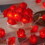 Guirnalda De Luces Led Rosas, Decoración Navideña Y Romántic