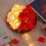 Guirnalda De Luces Led Rosas, Decoración Navideña Y Romántic